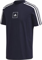 adidas Performance M 3S Tape Tee T-shirt Mannen Blauw M
