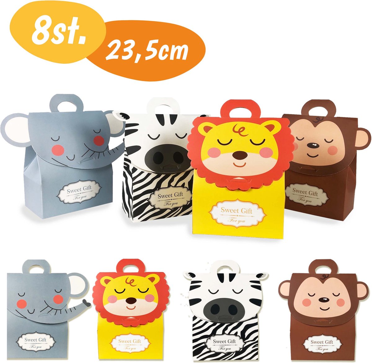 Uitdeeldoosjes Dieren Uitdeelzakjes Jungle Decoratie Doosjes uitdeeldoosjes-dieren-uitdeelzakjes-jungle-decoratie-doosjes
