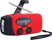 Rode Noodradio - Noodradio Opwindbaar - Noodradio op zonne-energie - fm noodradio - Dynamo Radio - radio - fm radio - powerbank noodradio - radio met zaklamp