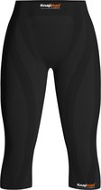 Knapman Ladies Zoned Compression 3/4 Pants 45% Zwart | 3/4 Compressiebroek - Compressie Leggings voor Dames | Maat XL