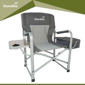 Skandika Tepsa Campingstoel – Campingstoel opvouwbaar - Kampeerstoel - Comfortabele klapstoel met tafel en koelvak, tot max. 150 kg, inklapbaar, bekerhouder - Klapstoel voor kamper