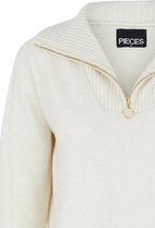 PIECES PCFUNA LS HIGH NECK HALF ZIP KNIT BC Dames Trui - Maat M