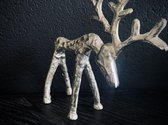 Hertje - beeldje - woondecoratie - zilver - Colmore - 18x6x16cm