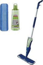 Bona Premium Spray Mop - Harde Vloer, Tegel en Laminaat - Natuursteen - Vloerwisser met Spray - Inclusief Vloer Reiniger - 42 CM