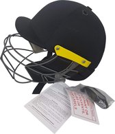 Bonsai Cricket - Batting helmet – Black - Mens M size - Medium - Adjustable strap - Neck protection