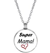Akyol - super mama Ketting - Mama/Moeder - mama - moederdag - verjaardag - cadeau voor mama - 60 CM lang