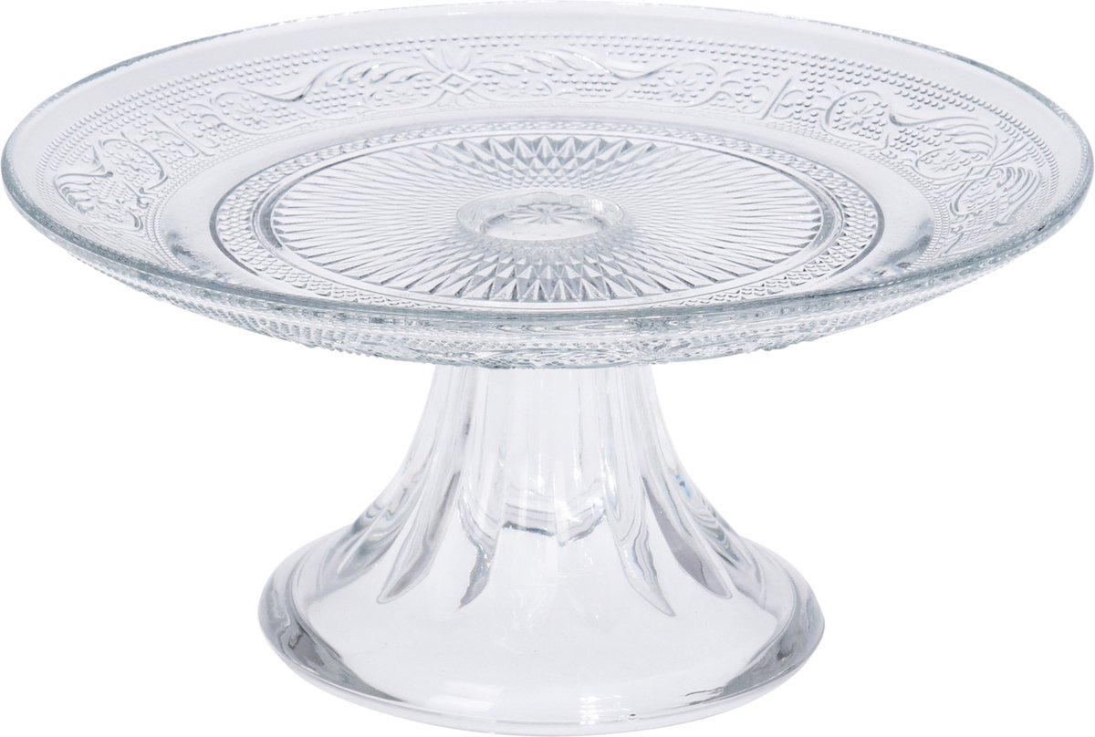 Taartplateautje 'regenboogglas' ‚ ca 20 cm