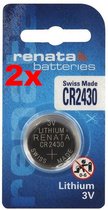 Renata CR2430 Lithium batterij 3 volt 540mAh 2 (twee) stuks