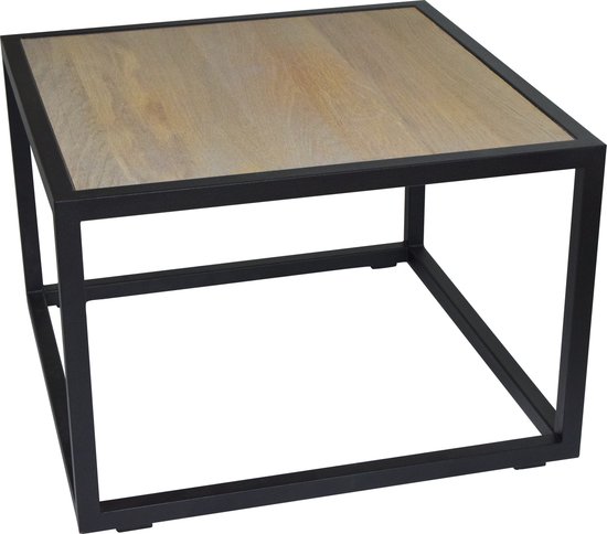 Spinder Design Diva - Salontafel - 60x60x40 cm - Zwart/Eiken | bol.com