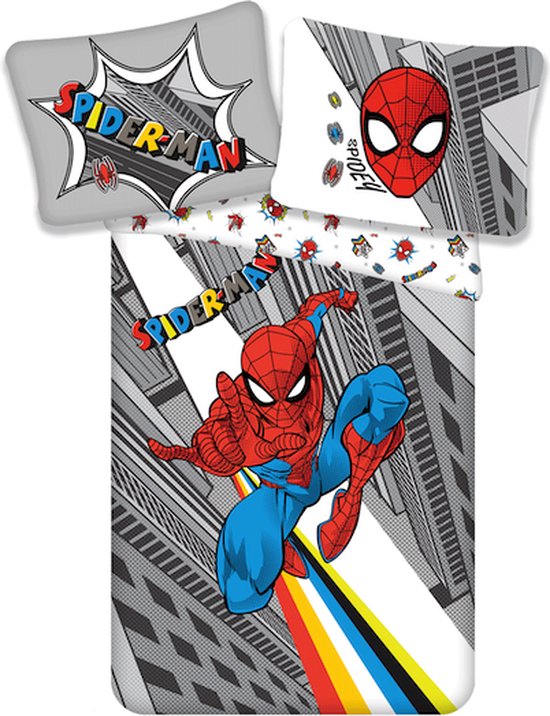 Housse de couette SpiderMan Pop - Simple - 140 x 200 cm - Katoen