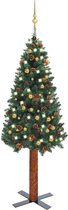 Huis en Tuin Depot Kerstboom Met Led'S En Kerstballen Smal 150 Cm Groen