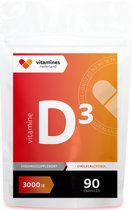 Vitamine D3 Puur | 75mcg / 3000 IE | 90 vegicaps | Vitamines Nederland