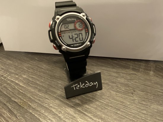 Digitaal kinderpolshorloge voor jongens - meisjes, kinderen, sport, elektronisch, waterdicht, outdoorhorloges met stopwatch, wekker, timer, ledlicht, dubbele tijdzone, blauw, armband