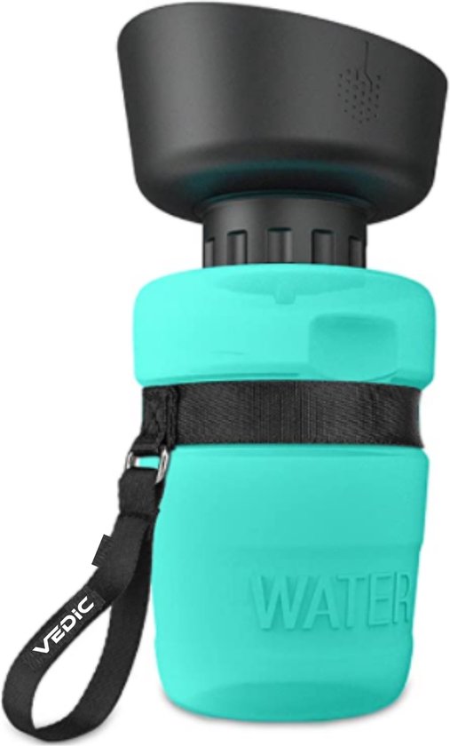 VEDIC® – Honden waterfles – Lekvrije Drinkfles – Bidon – BPA Vrij – 520ML – Groen