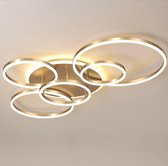 Plafondlamp - LED - 6 ringen - goud - 115cm breedte - 83cm diep