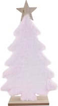 Stop & Look Kerstboom Decoratief 20 X 6,5 Cm Pluche Roze