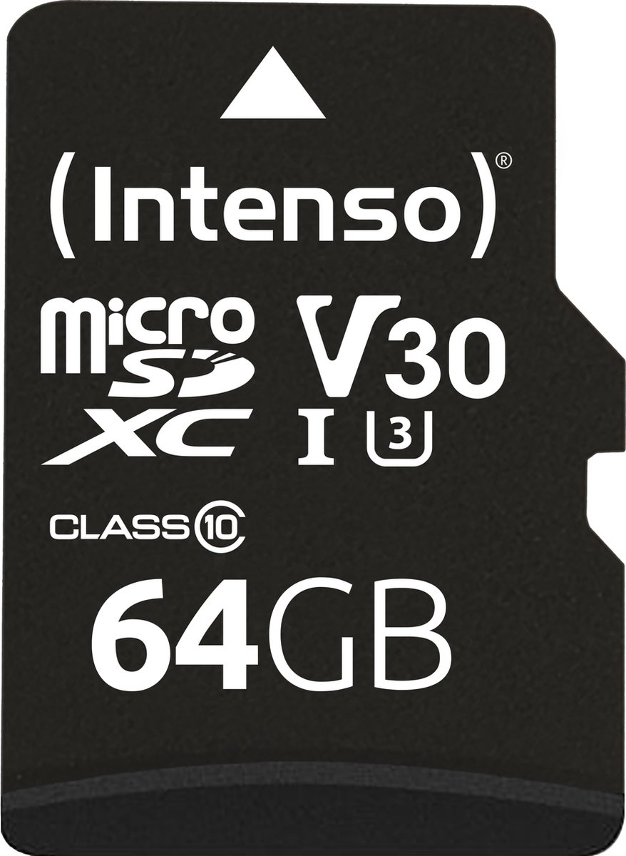 SD Micro SD Card 64GB Intenso SD-HC UHS-I Professional