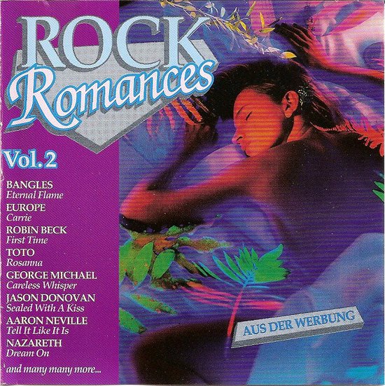 Albumcover 'Rock Romances Vol. 2' met slapende vrouw en artiestenlijst