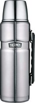 THERMOS Thermos Stainless King, roestvrij staal gematteerd 1,2L, geïsoleerde fles met drinkbeker 4003.205.120 vaatwasmachinebestendig, thermos houdt 24 uur warm, 24 uur koud, BPA-Vrij