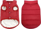 Isomes Dunne Hondenjas - Modieuze Hondenkleding - Gewatteerde Puffer Jas - Bodywarmer - Hondenkleding - voor Alle Honden - Rood - Maat L