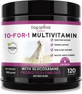 Dop Optimal Multivitamine - Glucosamine Hond - Weerstand Hondenkoekjes - 120 stuks