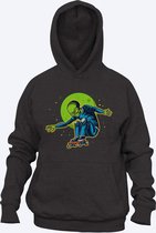 Hoodie Sweater | Skateboard Alien | Maat 164 (14-15 jaar)
