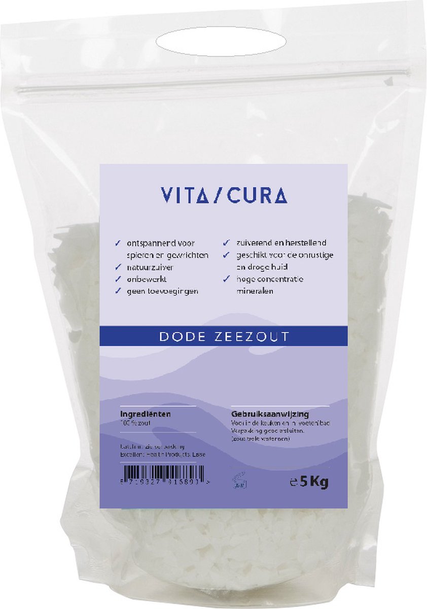 VitaCura® Dode Zeezout 5 kilo l huid l haar l ontspannen