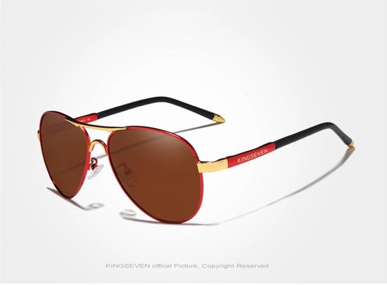 Kingseven Brownstar -Gepolariseerd - Zonnebril Heren - Sunglasses - Zomertrend