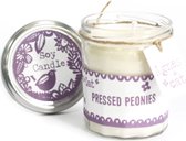 Soy wax Geurkaars in Glas - Geperste Pioen - 220 ml - Veganistisch