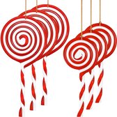 Kerstboomversiering | Kerstdecoratie | Kersthangers | 6 Kerst Lollies | Acryl