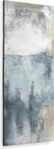 Kave Home - Schilderij Urbelina canvas in blauw en wit 50 x 120 cm