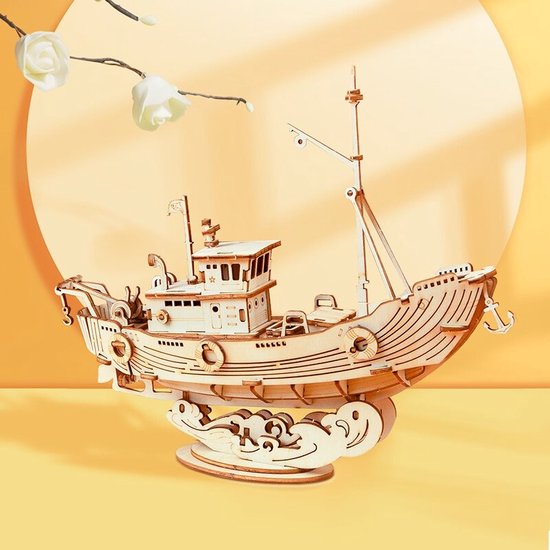 3D houten puzzel Zeilboot ROBOTIME Rolife 118 stuks