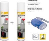 HG roestvrijstaal reiniger - 2 stuks + Zaklamp/Knijpkat