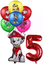 PAW Patrol Ballonnen Paw Patrol Chase - Ballonnen Verjaardag - Decoratie 5 jaar