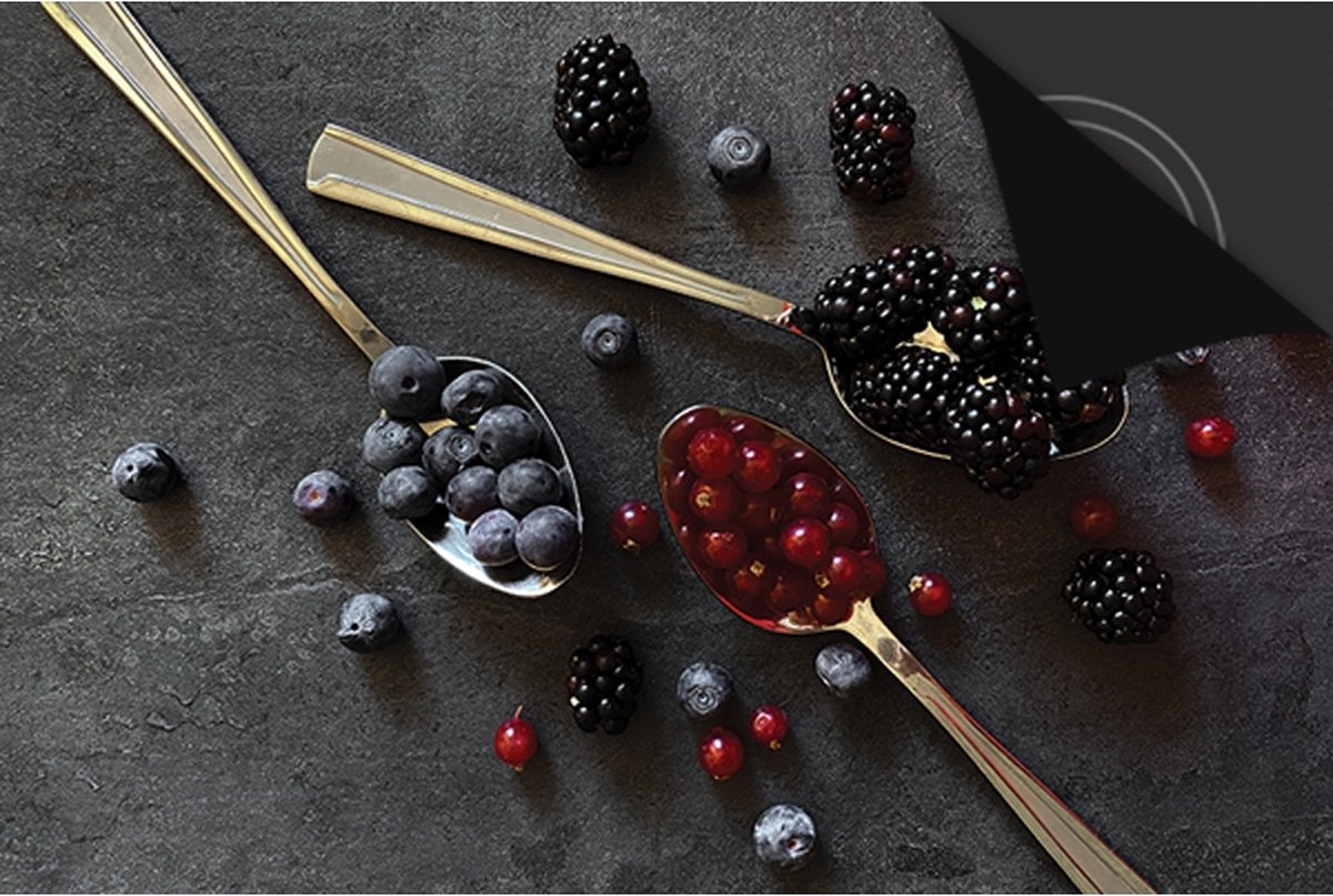 Inductie Beschermer Spoons & Berries print Exclusief 78x52 cm
