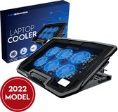 4. MM Brands Laptop Cooler en Verhoger – Standaard Met Cooling Pad – Houder en Koeler Met Ventilator – Tot 17 Inch