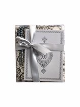 Geschenkset Grijs met Gebedskleed, Tasbih en Mushaf / Dua boek