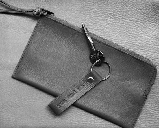 Porte-clés cuir Misty TOI ET MOI rouge