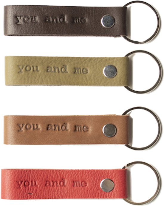 Porte-clés cuir Misty TOI ET MOI rouge