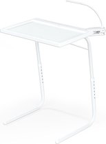 MAXXMEE inklaptafel met lamp - Wit - Bijzettafel - Multifunctionele tafel