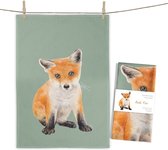 Theedoek Red Fox 50x70 cm