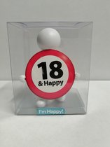 Geschenkpopje - 18 & Happy- gift set - cadeau - 3537