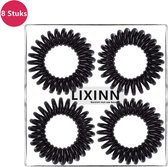 Spiraal haarelastiekjes - 8 stuks - Ø 4 cm - Telefoonkabel haarelastiek - Trendy kleuren - Zwart - Gekleurde haarelastiek - Haaraccessoires - Meisjes - Dames - Cadeau