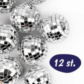 Discoballen Kerstboom – Kerstballen Zilver – Kerstversiering Set – Kerstmis Decoratie voor Binnen – Kerstboomversiering – Discobal - Spiegelbal - Discobol – Kerst Artikelen – Kerstbal - Zilve