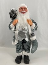 Kerstman pop 60cm Silver Decoratie Cadeau Kerst