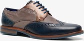 Bugatti leren heren veterschoenen - Blauw - Maat 42 - Echt leer