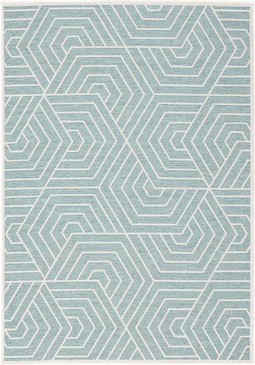 Pergamon Vloerkleed Ottawa Trend Flatweave voor binnen en buiten Groen