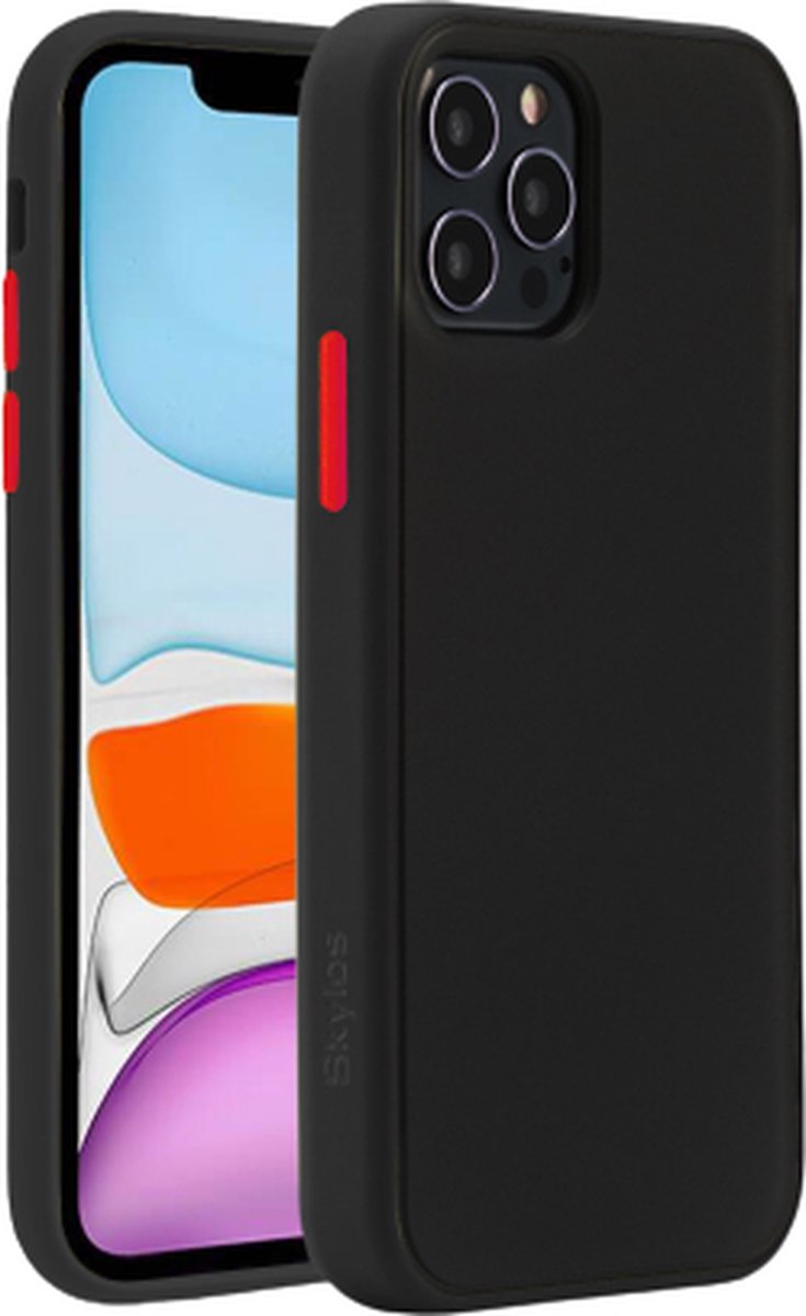 Skylos Original – Apple iPhone 13 Pro hoesje – Zwart x Rood – iPhone hoesje