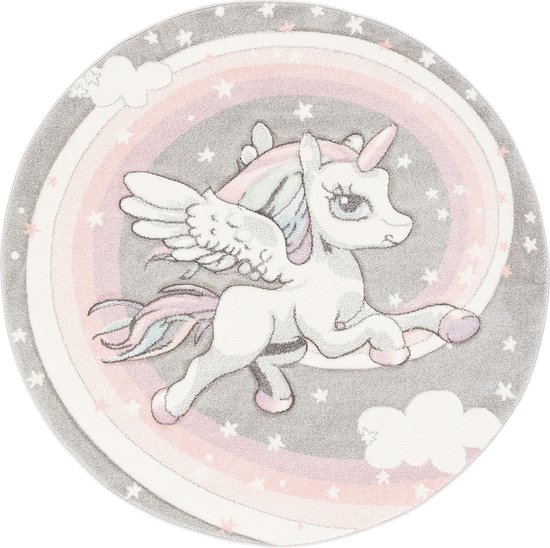 Tapis Enfant Doux Dinosaures Rigolos - Rond Multicolore, Sûr Pour Jouer Par Terre, Facile à Nettoyer - 9