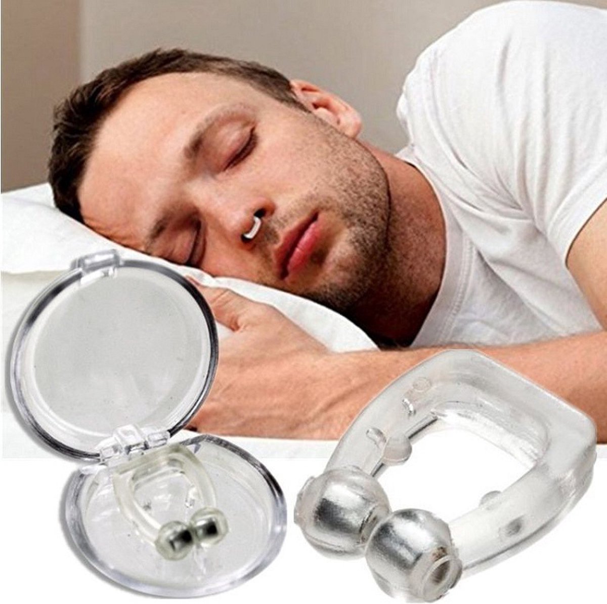 Magnetische neus clip 4 stuks .Magnetic nose clip Anti snurk Slaapapneu Beter slapen - Better Sleep